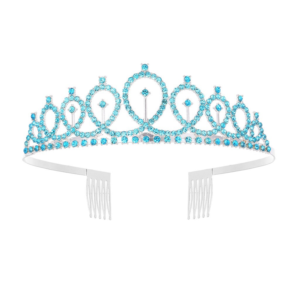 Cristal diadema metal rhinestone horquilla princesa cumpleaños updo rendimiento temperamento tocado corona estilo coreano nuevo