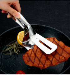 Stainless steel multifunctional frying spatula clip with magnetic household fish frying shovel fried fish pancake shovel steak shovel pancake artifact