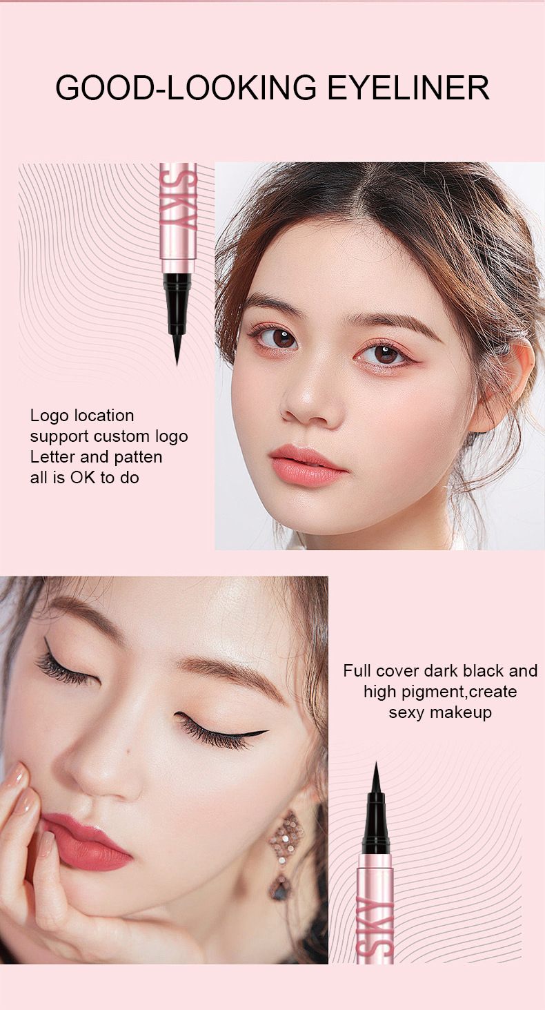 Cross-border eyeliner pen: waterproof, sweat-proof, quick-drying, non-smudge, long-lasting, precise, ultra-fine eyeliner liquid pen, black Eyeliner Specification drawing