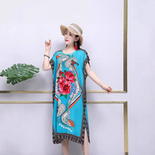 2025外贸新款中国风洋气民族风连衣裙民族特色爆款定位花沙滩裙