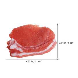 1套 图片色 pvc 仿真猪肉模型橱柜展示样摆设 11*7*2CM 包含：2*