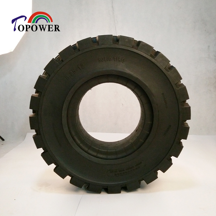 负载大地面接触面积大抓地性强充气式轮辋实心胎适用于叉车等