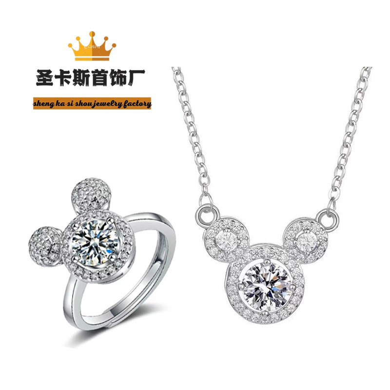 cute necklace with zircon
