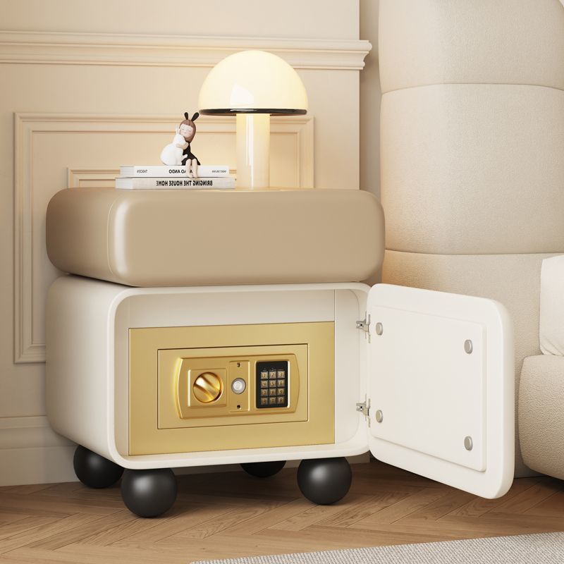 카키색 상부 캐비닛 + 황백색 하부 캐비닛 [올 원목] 금고