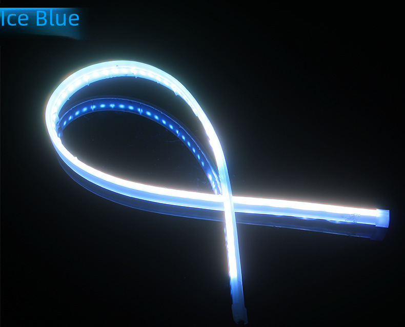 Car daily light with light guide strip LED tearful eye light streamer horse racing decorative soft strip light with cross-border explosions spot