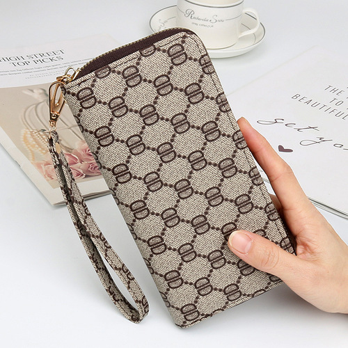 Large capacity zipper wallet women's long fashion women's wallet clutch bag new mobile phone bag Korean version coin purse