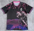 2425 real madrid leopard black and pink round neck style