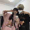 Tide, trend summer bra top, cartoon couple clothing for beloved, T-shirt, internet celebrity, Korean style