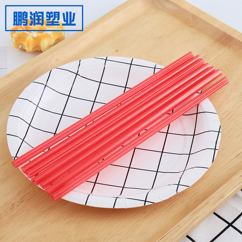 供应心型吸管 可重复使用塑料吸管 果汁饮料奶茶吸管 红色吸管