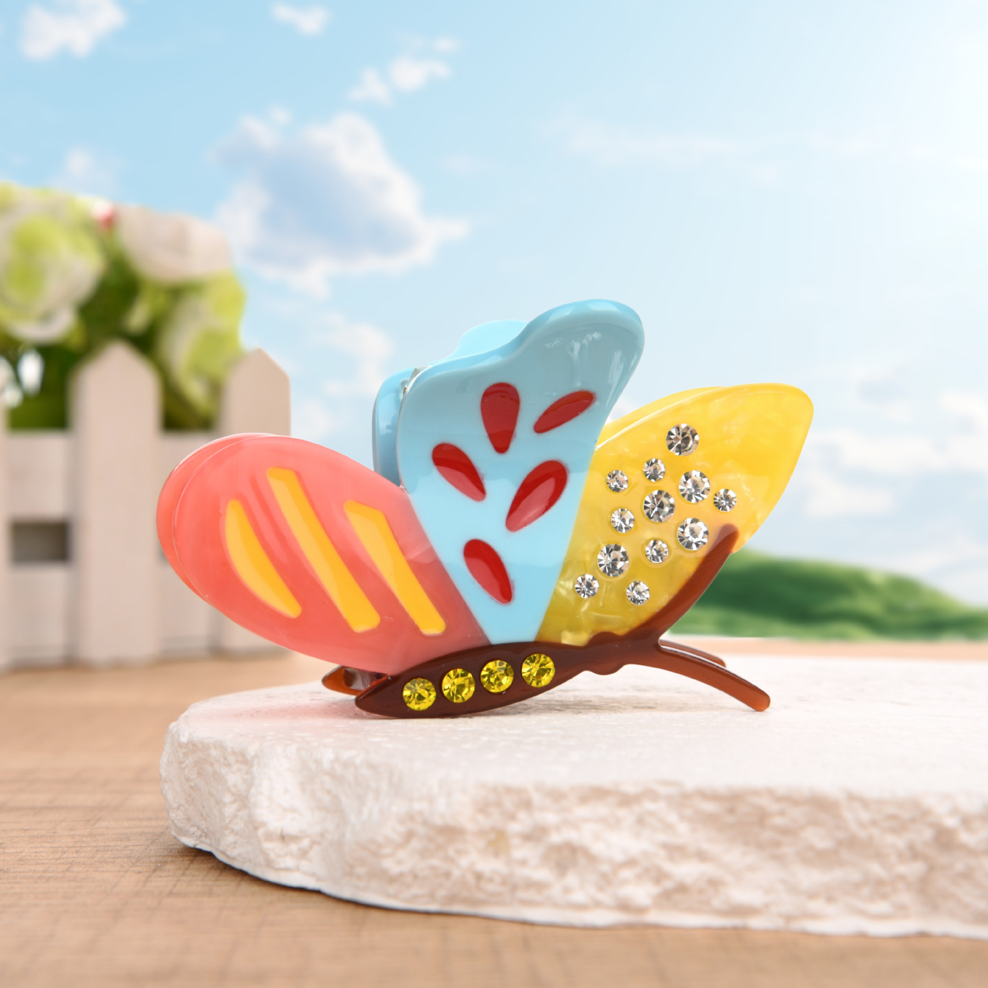 50g Weight Hair Claws Hair Accessories Type 1 Piece Quantity Holiday, Daily Occasion Acetic acid sheets Material Butterfly Pattern Women's Gender Sweet, Simple Style Style Women's Sweet Simple Style Butterfly Acetic Acid Sheets Hair Claws 3