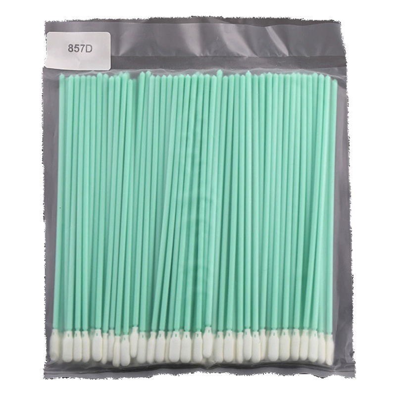 Спонж-аппликатор 857D, безворсовый, для очистки, для мастерских, без пыли, с зеленой ручкой из полипропилена, для протирки, безворсовый спонж-аппликатор