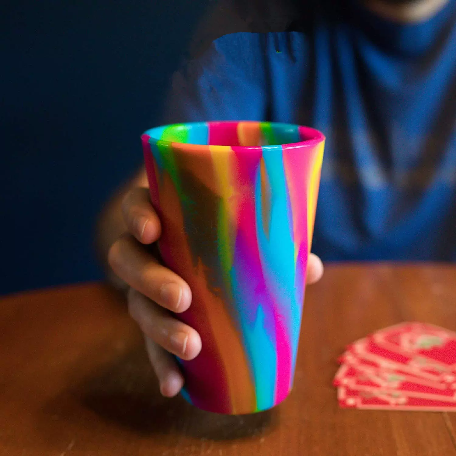 480ml硅胶红酒杯食品级水杯彩色杯创意旅行酒杯环保便携