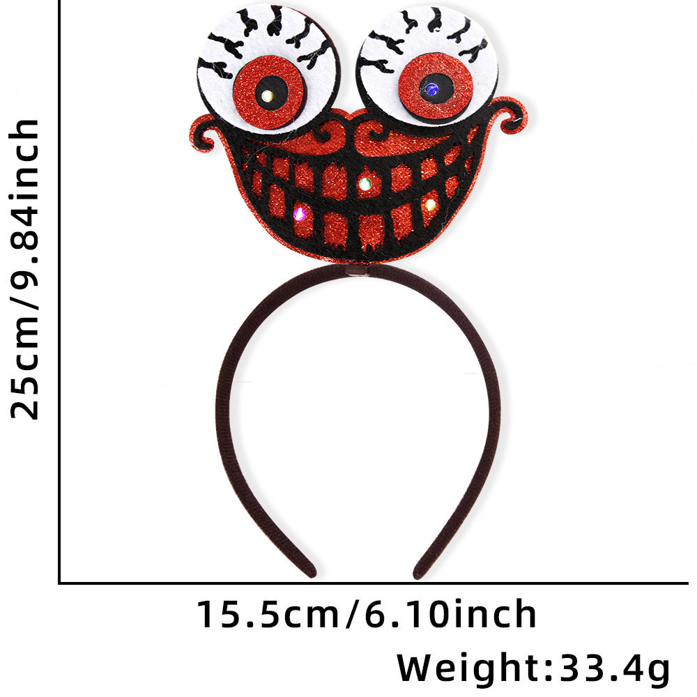 Diadema de Halloween 2026, accesorios luminosos para el cabello con diseño de fantasma y murciélago, decoración para fiestas temáticas de Halloween