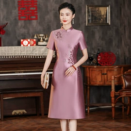 妈妈服;中老年连衣裙;连衣裙