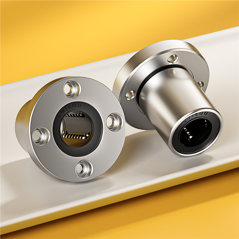 圆法兰直线运动轴承滑动LMF6 8 10 12 13 16 20 25 30 35 40 50UU