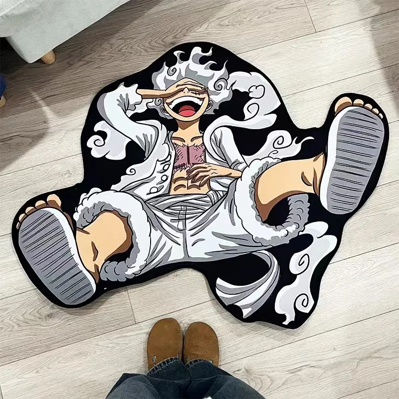 Anime One Piece Carpet Bedroom Bedside Decoration Living Room E-Sports Room Cartoon Character Luffy Special-Shaped Home Floor Mat