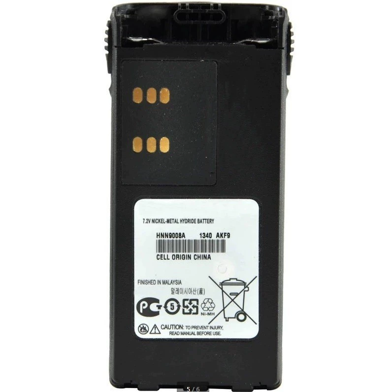 Аккумулятор HNN9008A подходит для Motorola GP328 PTX760 GP338 HNN9008 1500 мАч.