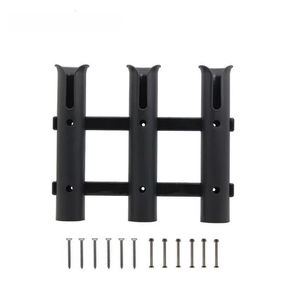 Three-barrel plastic fishing rod seat motor boat yacht bracket marine kayak fishing rod battery fishing rod barrel