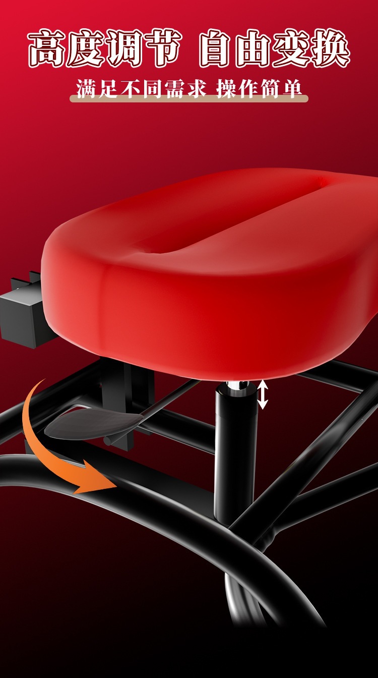 Jiuai Adult Bondage Chair with Metal Frame and Faux Leather Upholstery — detail image 13