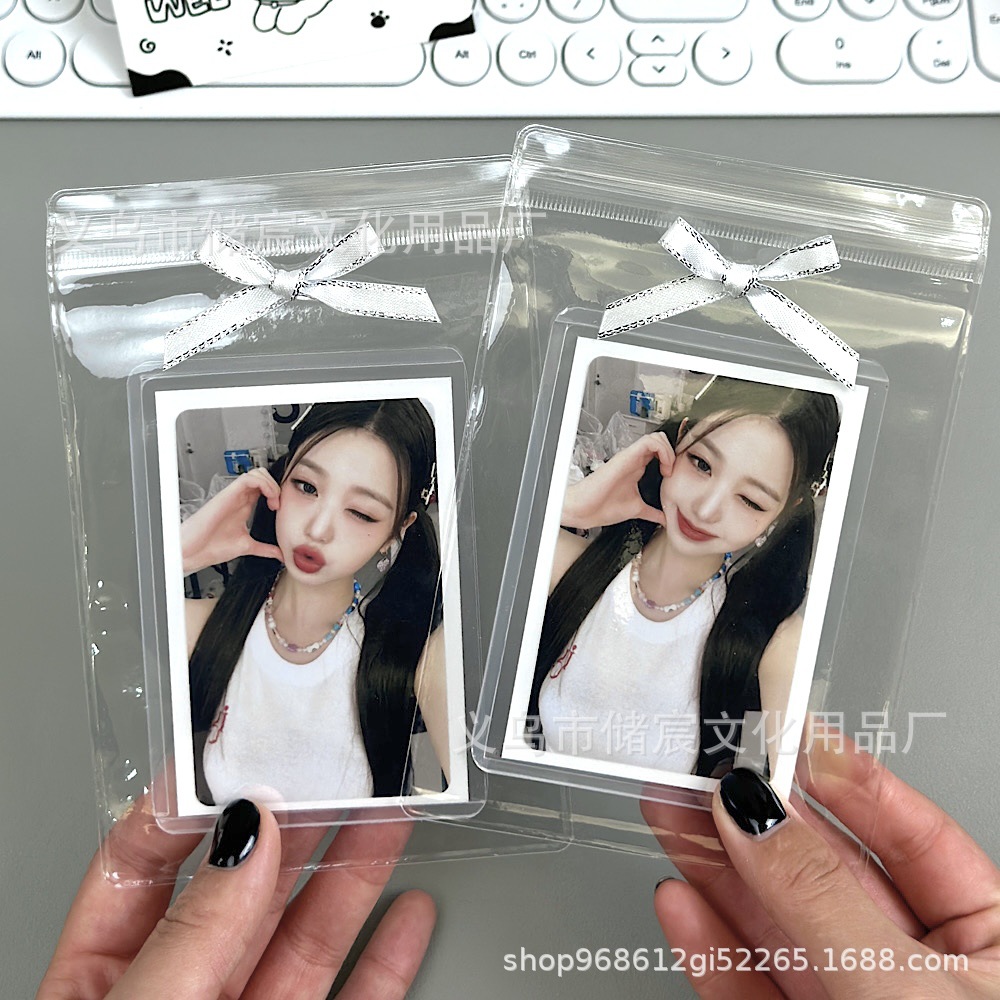Bolsa autosellante de pvc transparente ins tarjeta pequeña cuenta de mano tarjeta de regalo embalaje de joyería embalaje bolsa de sub-embalaje bolsa sellada