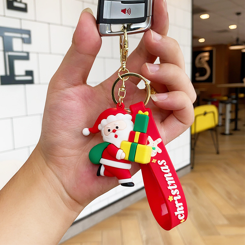古典的なサンタクロースのキーホルダークロスボーダーストラップバッグアクセサリー自動車チェーン小商品カップル小プレゼント卸売り|undefined