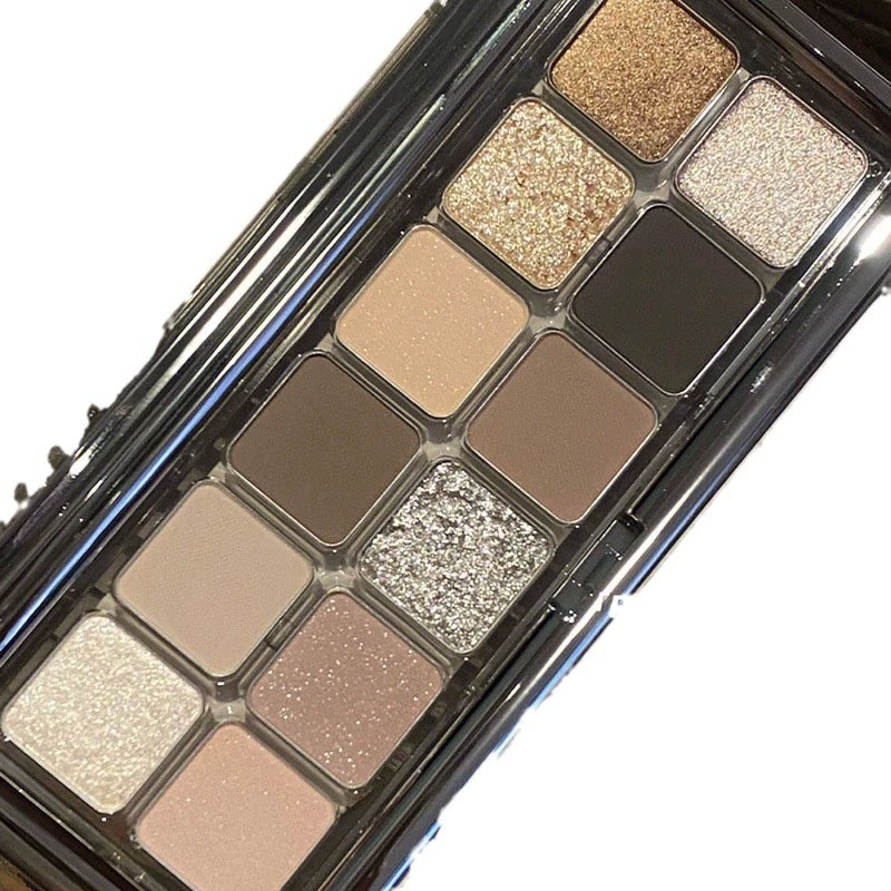 Палетка теней для век SunsetBeauty эмоциональная рамка Twelve — 12 цветов, слабокислотные оттенки молочно-чайного и абрикосового земли tones