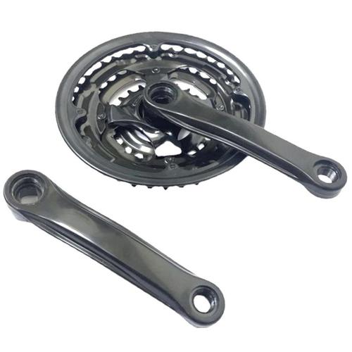 Mountain bike crankset 152170 plastic-coated bicycle accessories wheel disc 42T48T three-piece speed square hole crank accessories