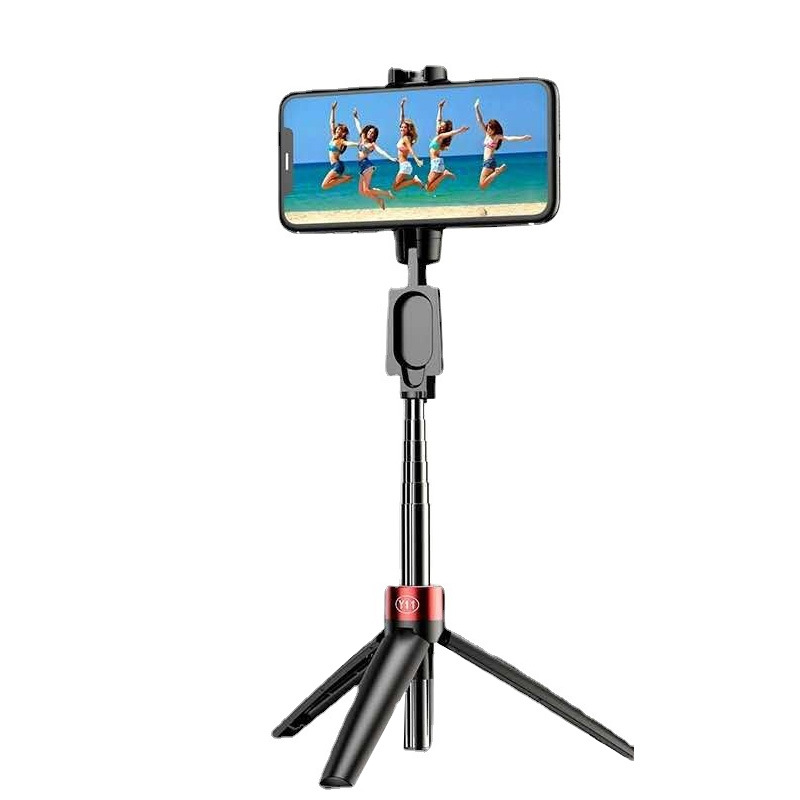 Acero inoxidable Bluetooth selfie stick teléfono móvil soporte en vivo universal multifunción retráctil portátil al aire libre titular del teléfono móvil