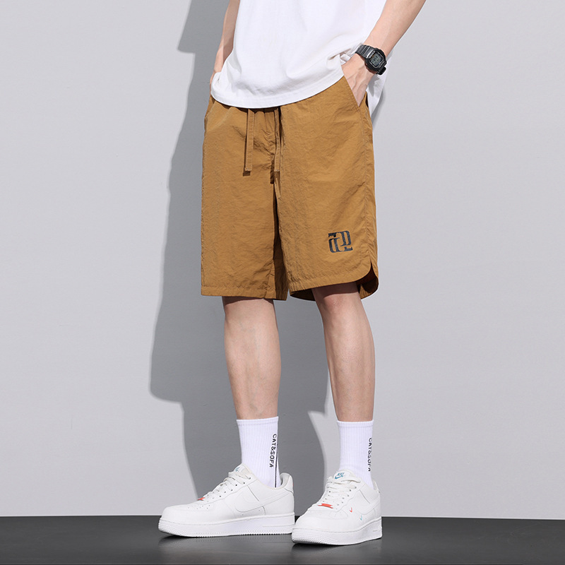 Summer Thin Ice Silk Quick-Dry Breathable Sports Cargo Shorts for Men, Casual Five-Point Shorts for Outdoor Wear