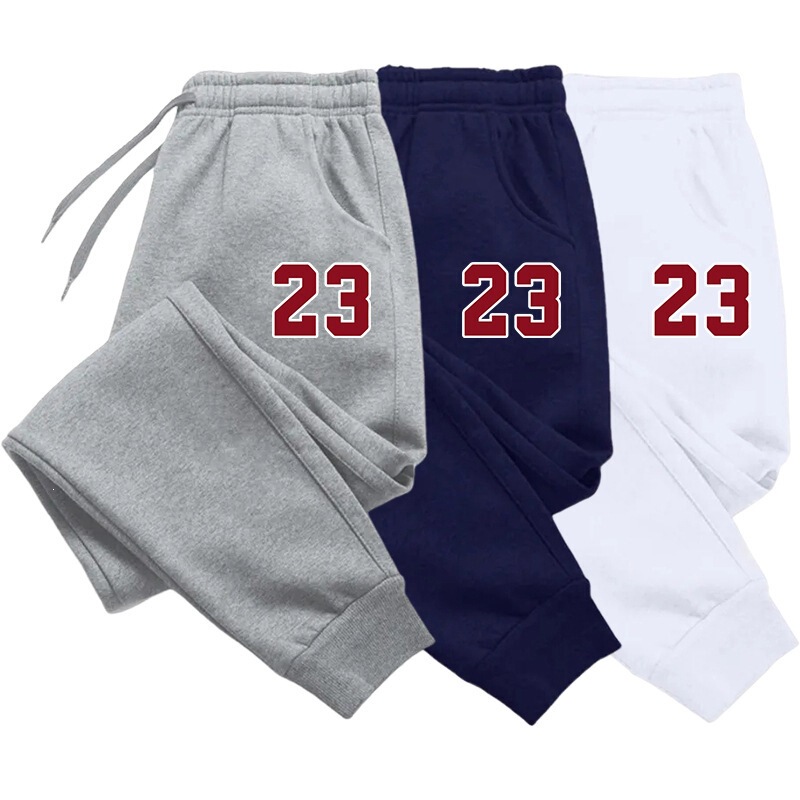 Factory Direct Sale Men's Luxury Printed Sports Pants, Warm Jogging Pants, Multi-Pocket Outdoor Pants, Straight-Leg Pants, New Autumn and Winter