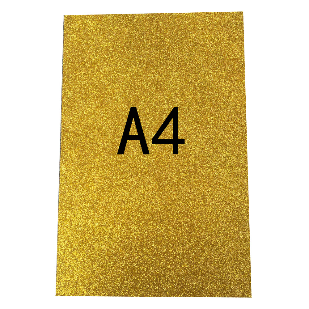 Bulk A4 Gold Foil Sponge Paper EVA Gold Sparkle Foam Paper DIY Gold Shimmer Glitter Paper Colorful Paper