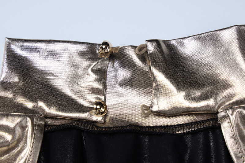 Sexy Spicy Girl New Large Open Back Pleated Long Sleeve Finger Cover Dress with Waist Tight Standing Neck and Hip Wrap_voghion.com