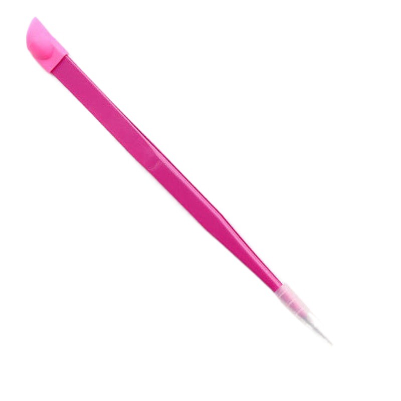 Manicura multi-funcional pinzas de doble cabeza con silicona presionando palo calcomanías joyería diamante clip manicura mano cuenta herramienta al por mayor