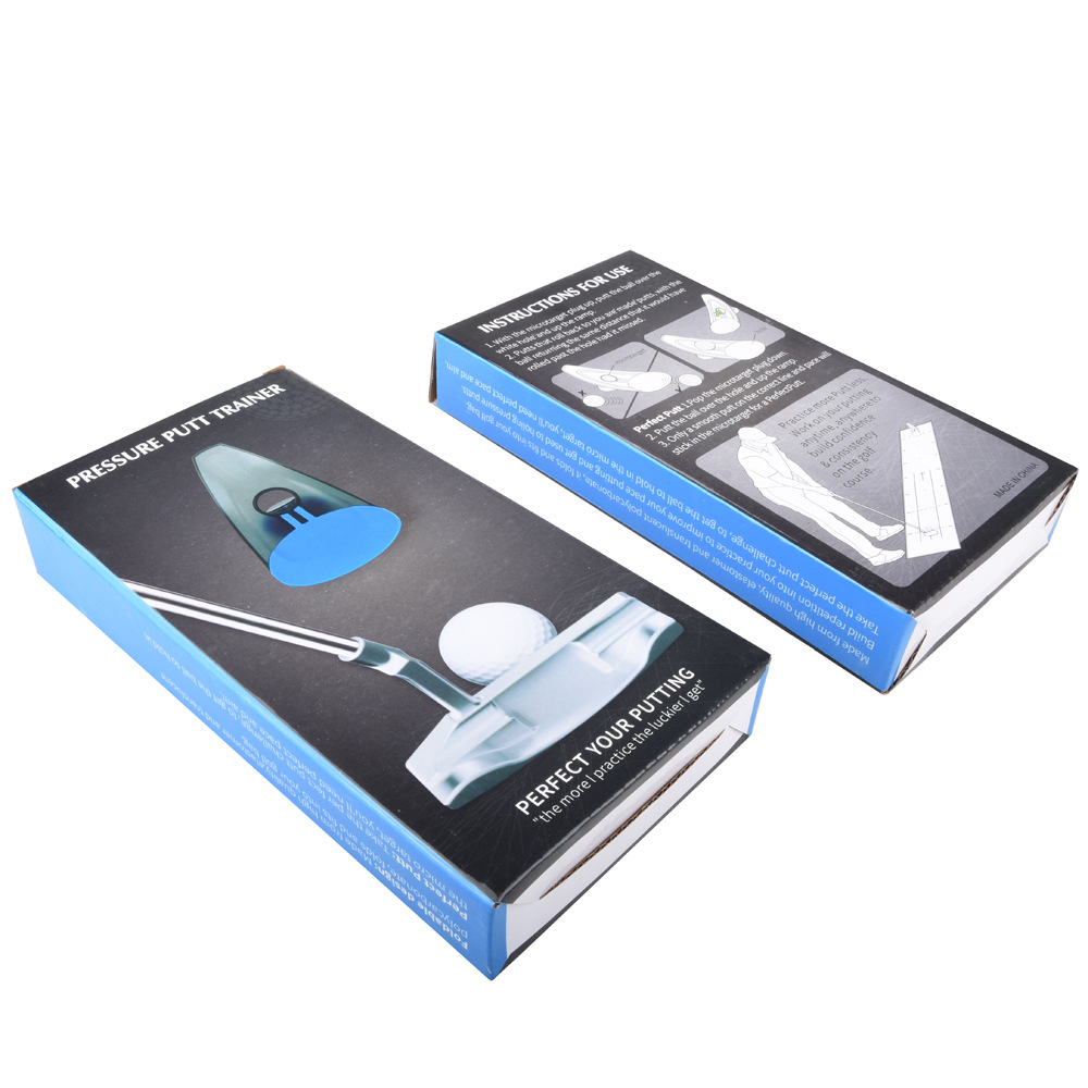 Golf putter entrenador portátil plegable ejercitador plástico putter placa LOGO se puede agregar