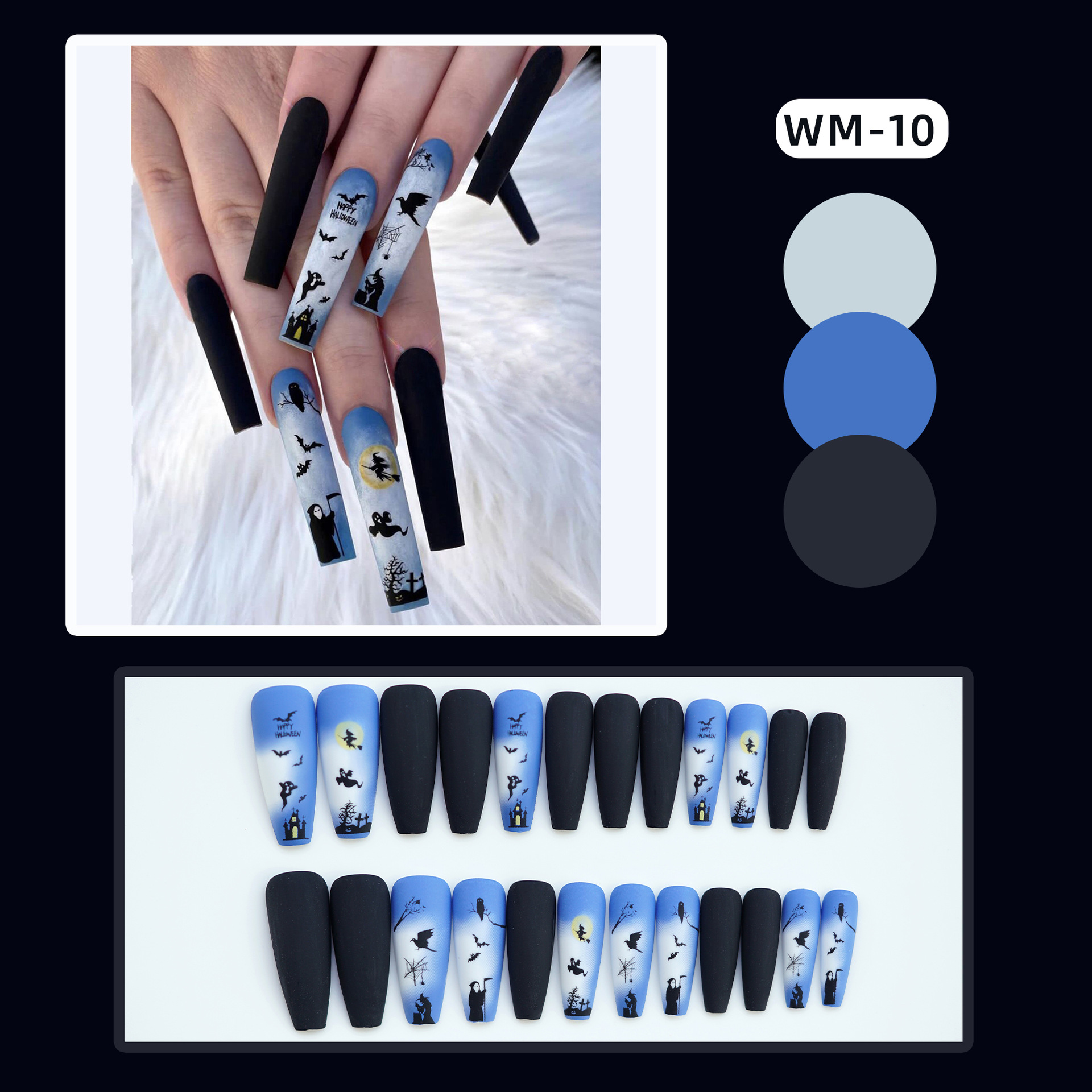 37g Weight Christmas Festival Cute Style Christmas Cute Press On Nails 2