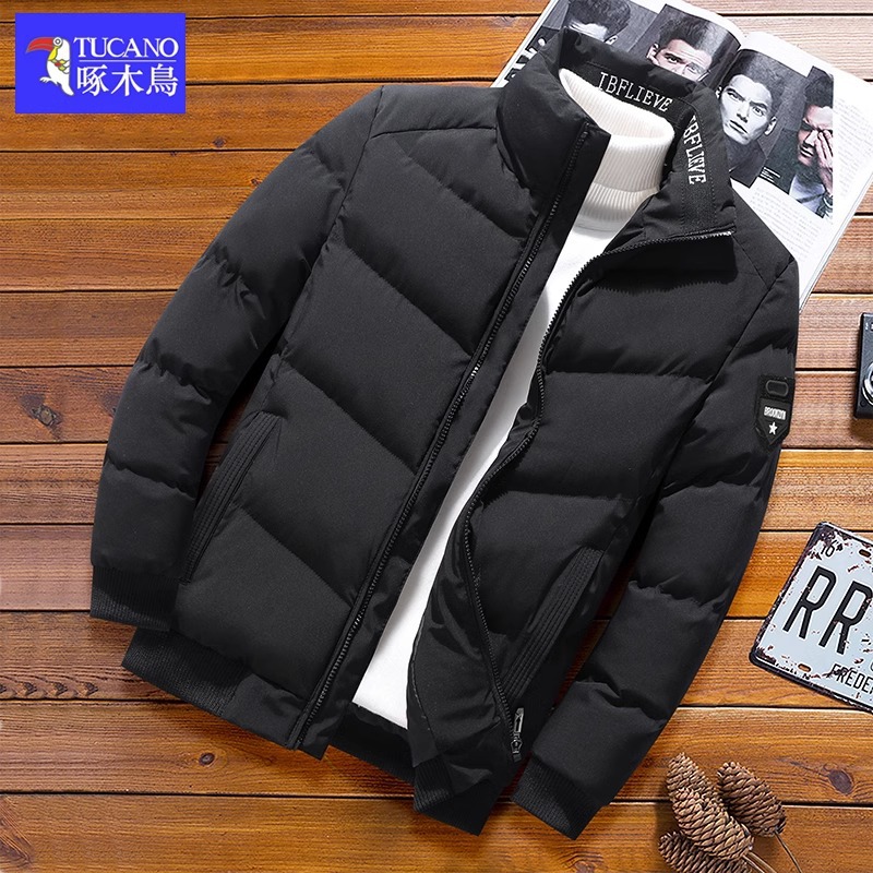 啄木鸟羽绒服男士冬季外套2025新款轻薄潮流棉袄加厚保暖棉衣服流