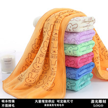 400gsm细纤维卡通印花干发毛巾批发广告礼品毛巾柔软吸水擦脸巾
