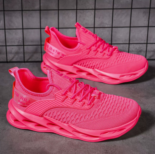 Transfronterizo más el tamaño de los zapatos de los hombres deportes ligero estudiante volando zapatos de malla tejida moda casual coreano moda otoño zapatos para correr