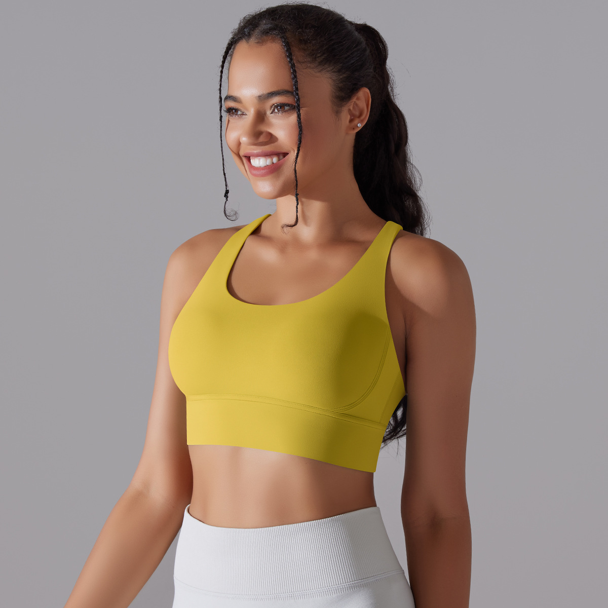127g Weight Sleeveless Sleeve Length Nylon, Spandex Fabric Type Short Top Length Halter Crisscross Tank Tops Type Fitness, Yoga Occasion U Neck Neckline Solid Color Pattern Sports Style Sports Solid Color Nylon Spandex U Neck Active Tops Halter Crisscross Tank 113