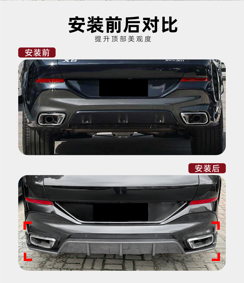Suitable for Bmw X6 G06 2019+ Mp Model Rear Lip Spoiler Exterior Modification Accessories
