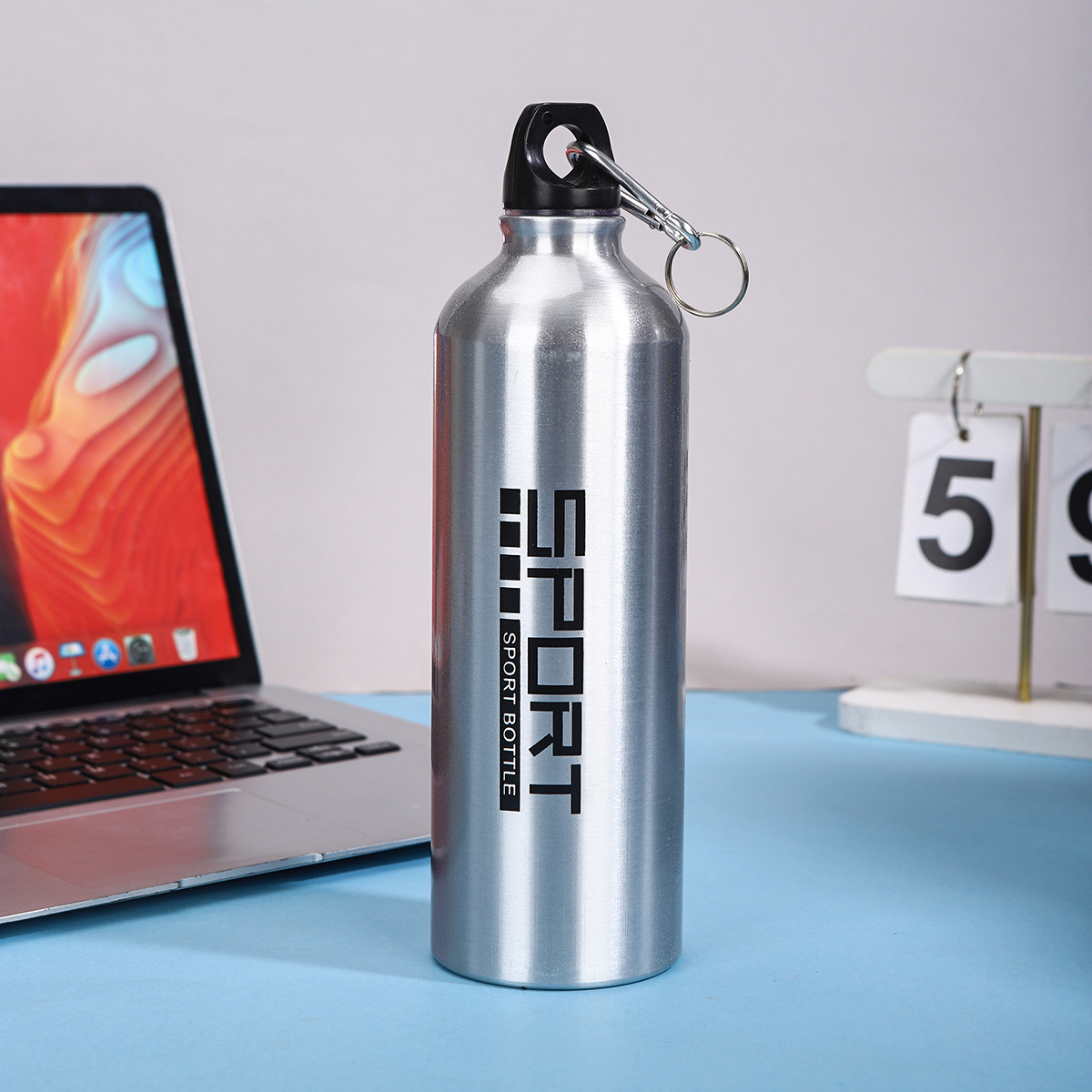 Nuevo simple taza de aluminio portátil de gran capacidad para niños y niñas ciclismo alpinismo botella de regalo taza LOGO al por mayor