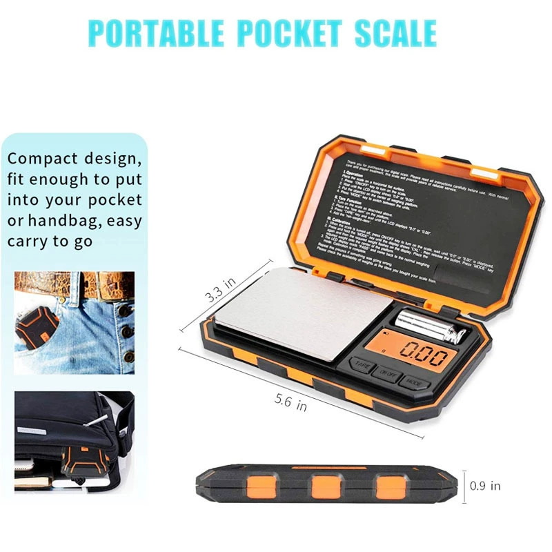 Портативные высокоточные электронные весы Amazon для дропшиппинга, точность до 0,01 грамма, карманные весы для золота, ювелирные весы на 200 г