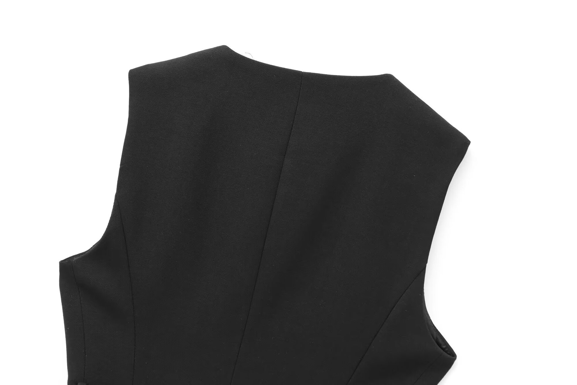 Women's Sleeveless Vest Round Neck Top With Waistband American Style Spring New Collection Regular Polyester_ecoleips.com