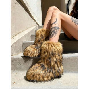 F 65405 Women's fox fur snow boots Ůʿ����ëѩ��ѥ