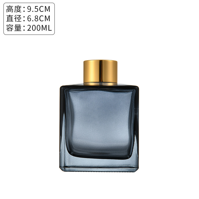 정사각형 200ml 투명 회색;-