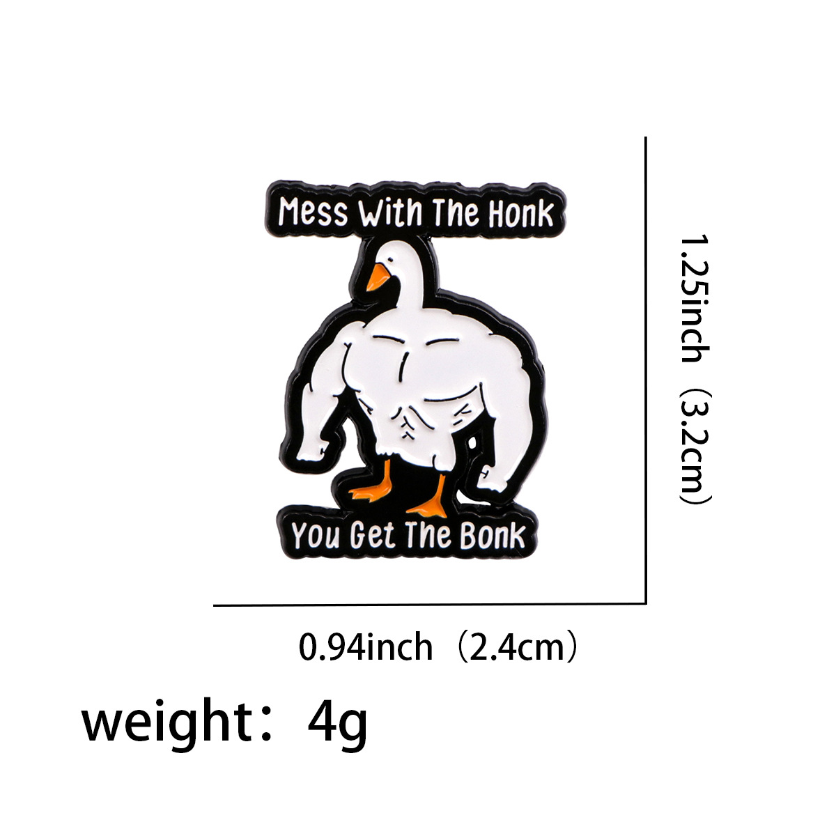 8g Weight Brooches Classification Casual, Daily Occasion Zinc alloy Material Swan, Letter Pattern All Seasons Season Unisex Gender Enamel Design Cute Style Cute Pin Swan Letter Zinc Alloy Enamel Unisex Brooches 3