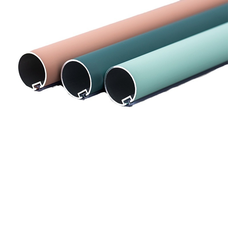 Moda gruesa de carga durable aleación de aluminio varilla romana de lujo cortina pista mudo Luz de lujo cortina varilla Romana