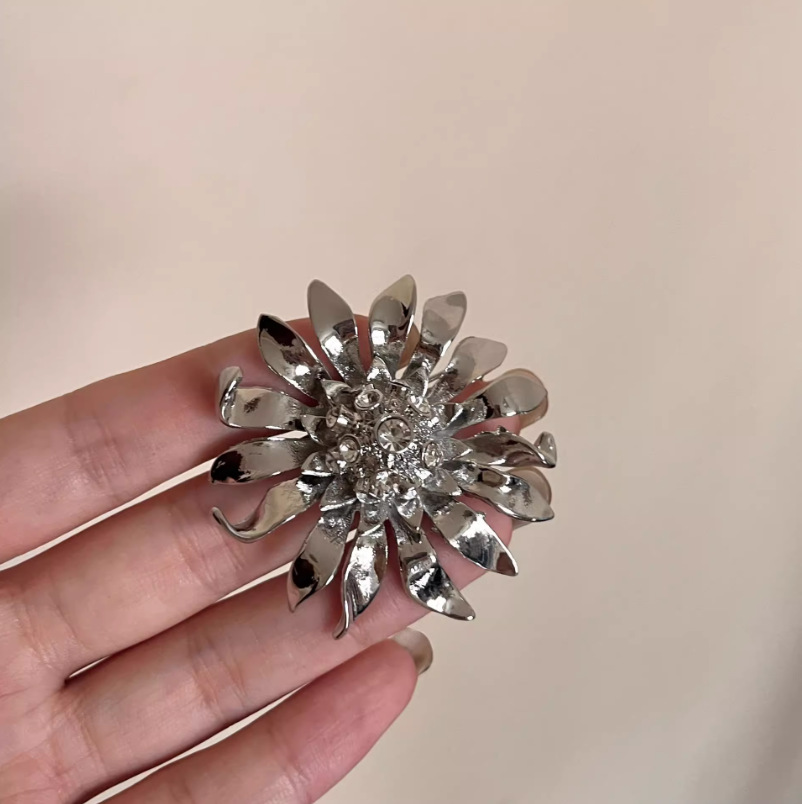 Sonnenblumen Brosche Mit Strass Und Perlen Europäischer Stil_voghion.com