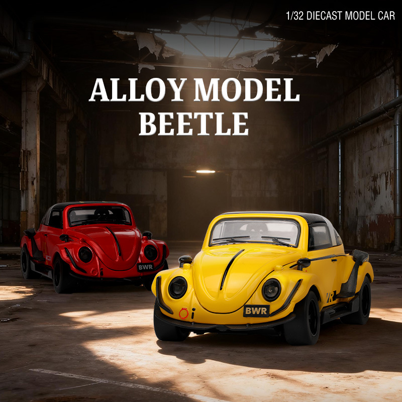1: 32 Volkswagen escarabajo simulación de aleación modelo de coche de juguete retorno sonido y luz tendencia caja ciega premio de examen al por mayor image 2