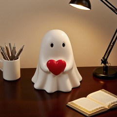 树脂跨境爆款 Cute Ghost Statuet 万圣节创意幽灵摆件家居花园装